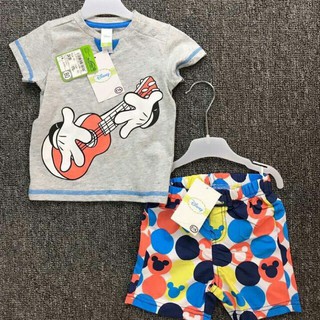 Bộ micky quần kaki be strai