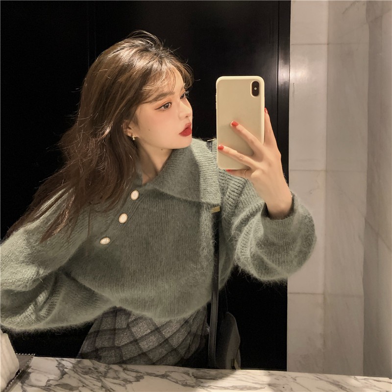 Áo Khoác Lông Chồn Tay Dài Phong Cách Retro Thời Trang Thu Đông Cho Nữ | BigBuy360 - bigbuy360.vn