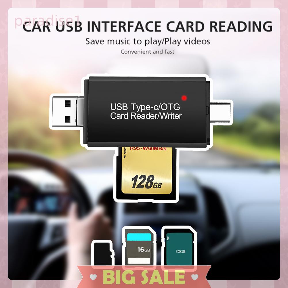 Đầu Đọc Thẻ Nhớ 3 Trong 1 Loại C USB Micro OTG | BigBuy360 - bigbuy360.vn