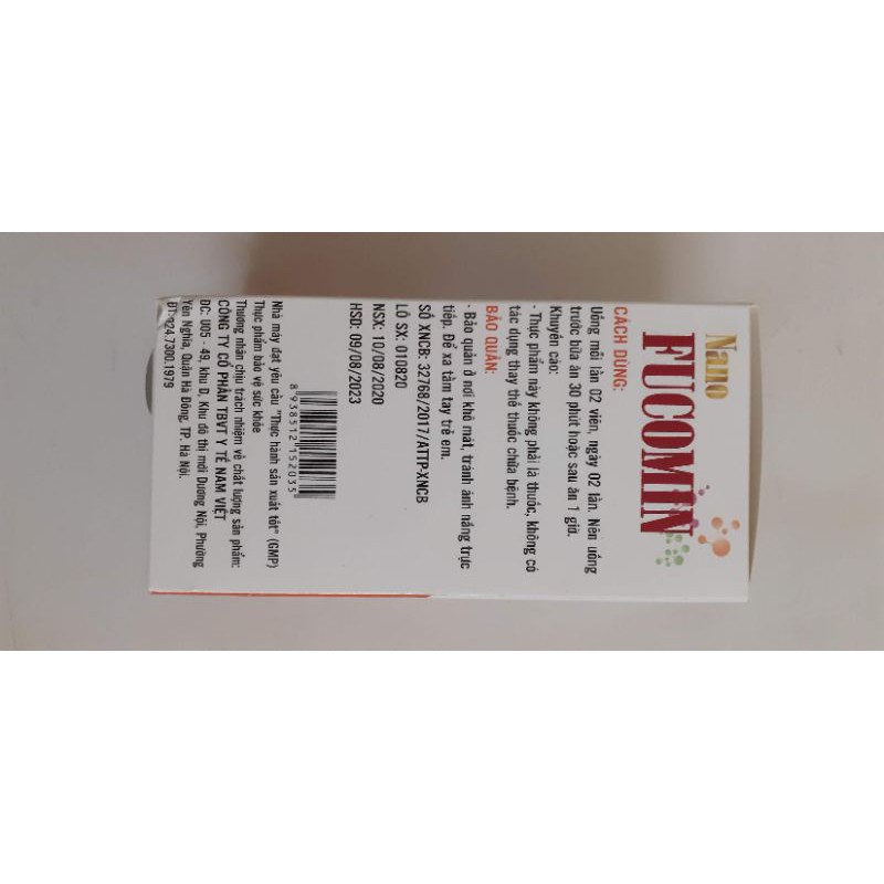 FUCOMIN Học Viện Quân Y gồm Fucoidan, Nano Curcumin, Bột Tam Thất, Cao Xạ Đen Hỗ Trợ Điều Trị Ung Thư hạn tới 2023 | BigBuy360 - bigbuy360.vn