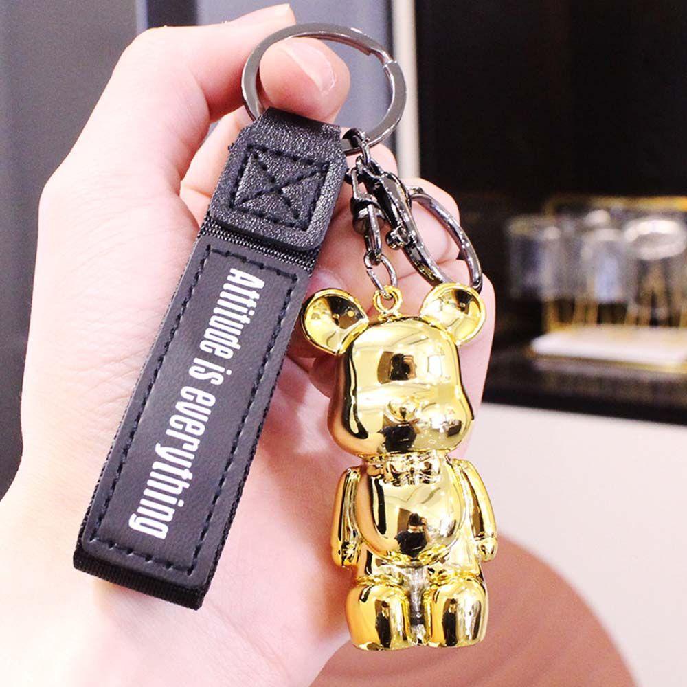 Rebuy1 Móc Khóa Dây Da Acrylic Hình Gấu Hoạt Hình Tinh Tế Thời Trang Làm Quà Tặng Cho Bé Trai / Bé Gái