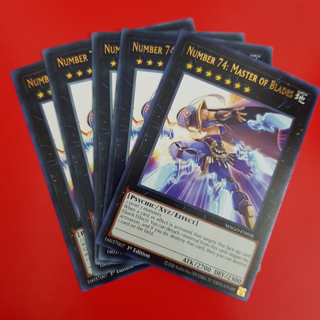 Lá bài Number 74: Master of Blades - MAGO-EN058 - Rare 1st Edition