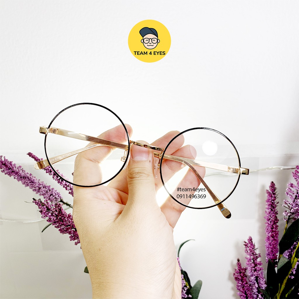 Mắt kính cận gọng tròn nobita thời trang, sang trọng