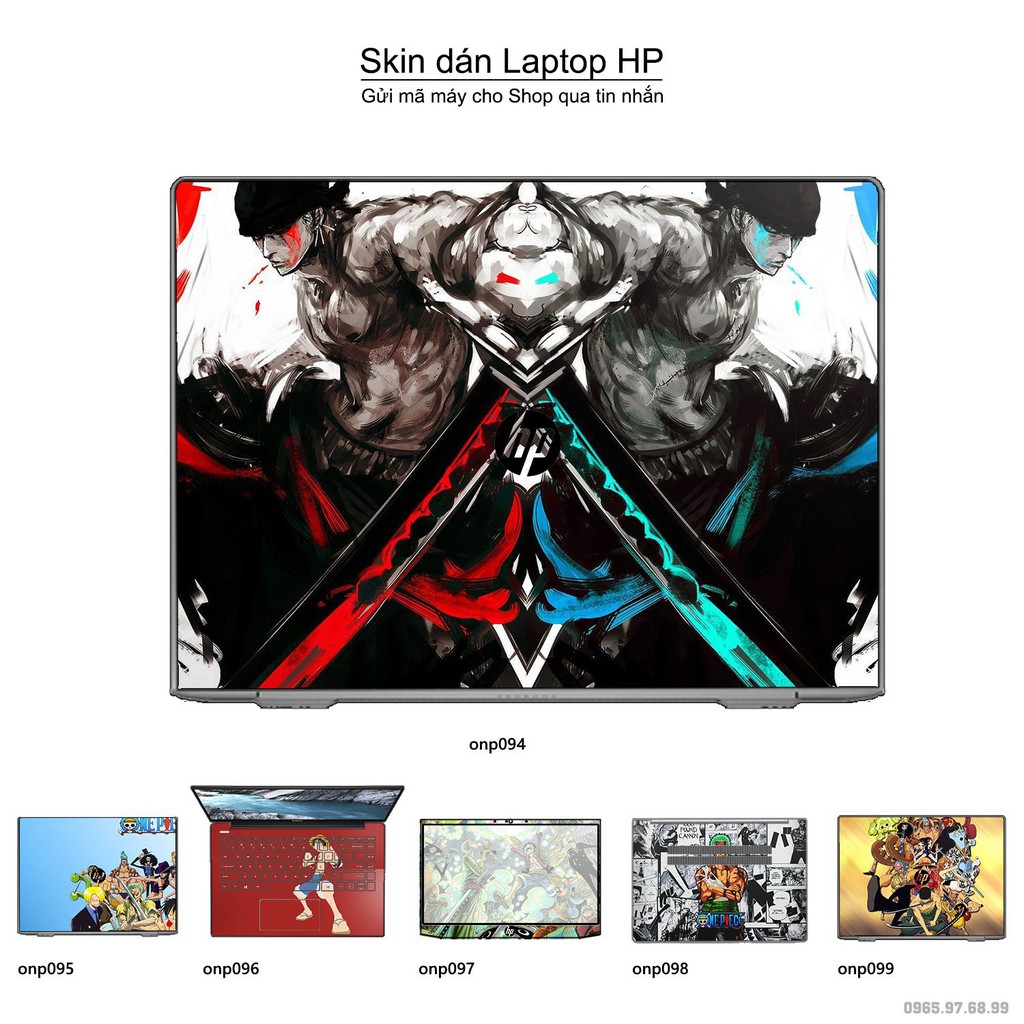 Skin dán Laptop HP in hình One Piece nhiều mẫu 9 (inbox mã máy cho Shop)