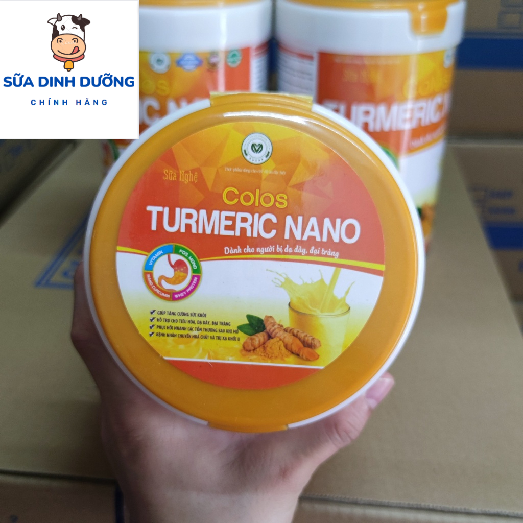 Sữa nghệ Turmeric Nano 900g dành cho người đau dạ dày, Tá tràng, Đại tràng, Đường ruột, Hệ tiêu hóa