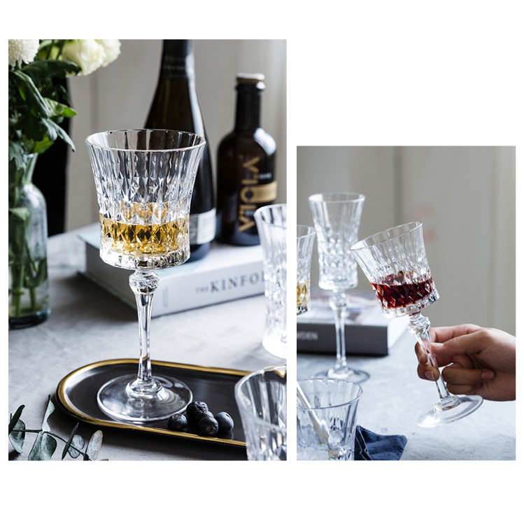 Goblet Glass - Ly Khứa Cạnh - Ly Thủy Tinh