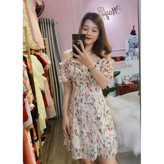 ĐẦM VÁY HOA NHÍ TRỄ VAI