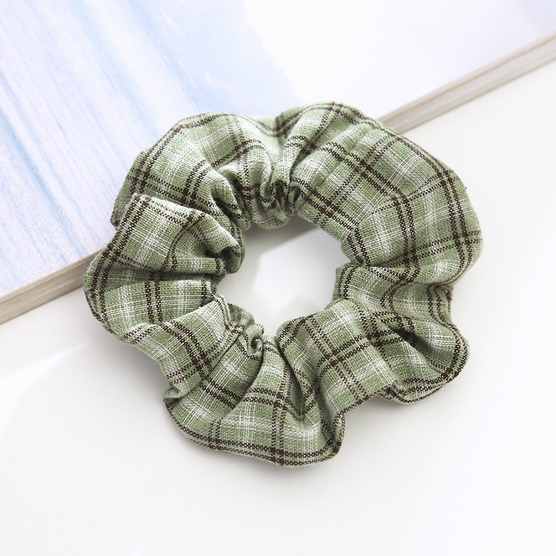 Dây cột tóc vải cotton họa tiết kẻ sọc nhiều màu sắc Queen