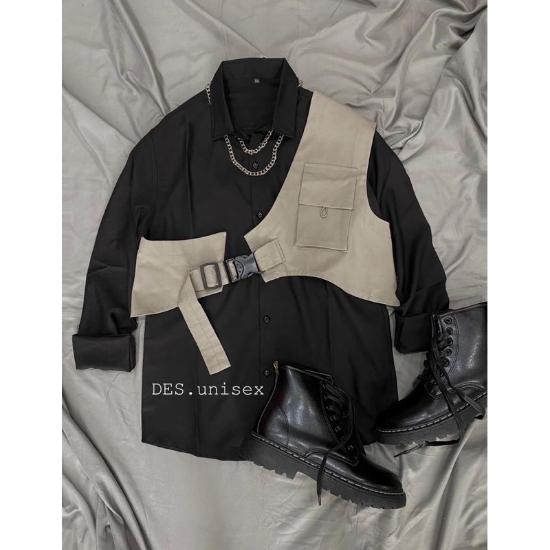 [HÌNH THẬT] Áo ghile túi chéo unisex | BigBuy360 - bigbuy360.vn