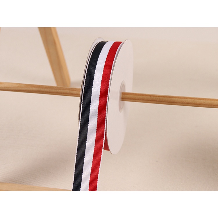 2.5cm Rộng Đỏ Trắng Xanh Đỏ Trắng Đen Sọc Với Trang Trí Thủ Công Hoa Làm Bánh Quà Tặng Bao Bì