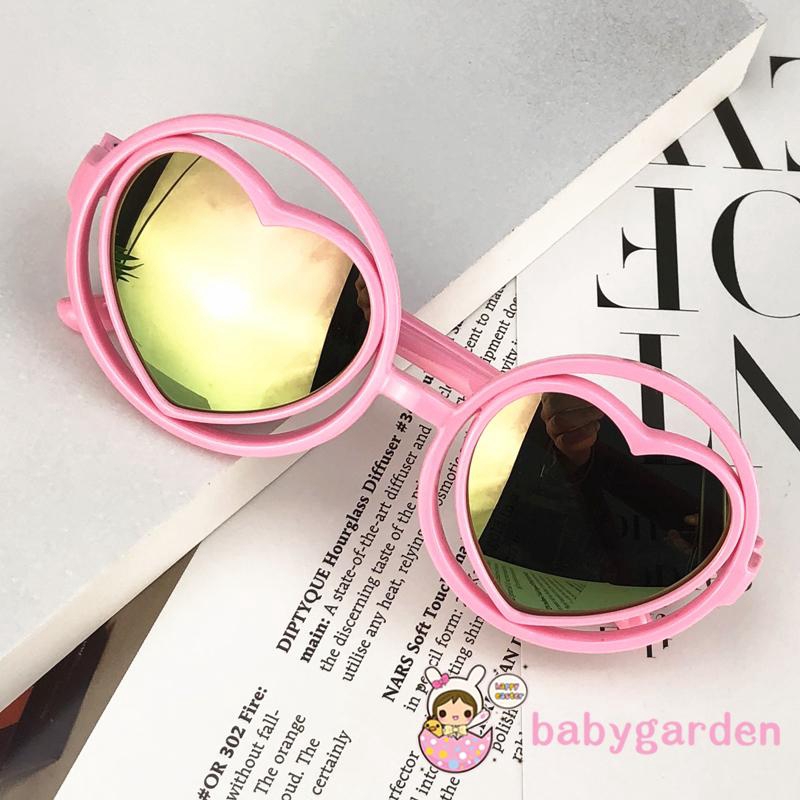 Kính râm gọng hình trái tim phản quang cho bé từ 0 - 8 tuổi