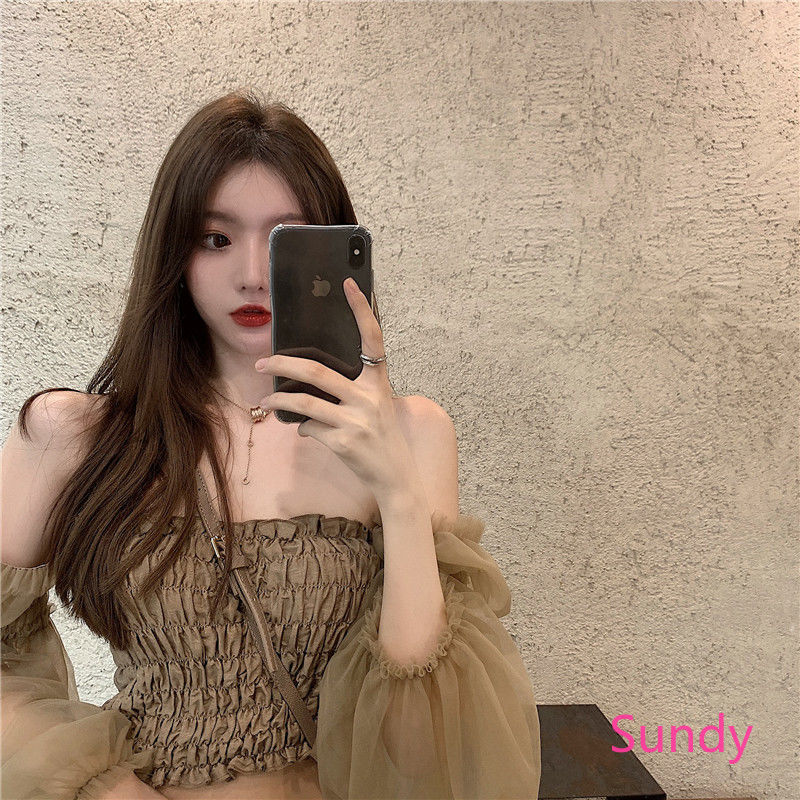 Áo Voan Trễ Vai Thời Trang Dành Cho Nữ