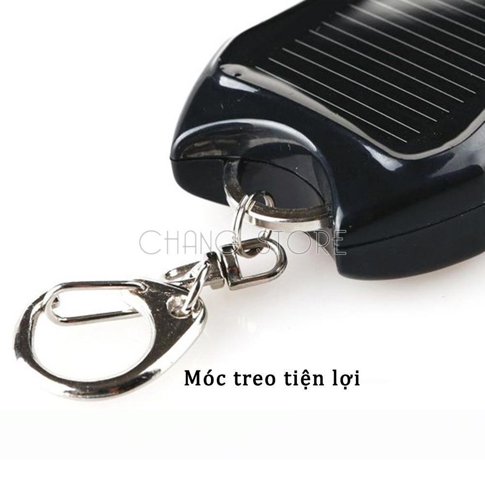 Sạc Dự Phòng Năng Lượng Mặt Trời Móc Treo Khóa Kiêm Đèn Pin Siêu Sáng Tiện Dụng