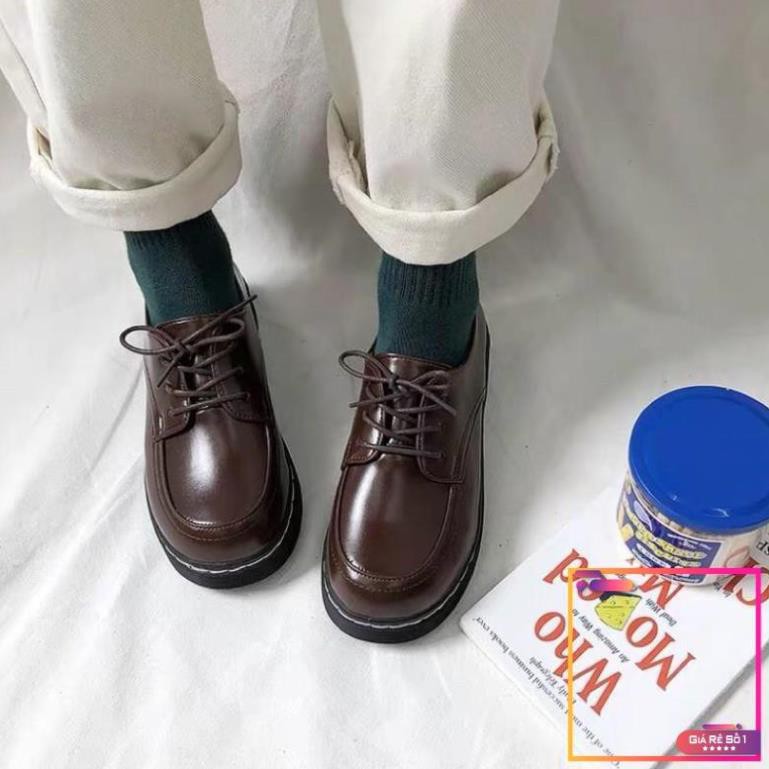 |HÌNH THẬT - HÀNG LOẠI 1| Giày nữ/ Giày oxford da trơn buộc dây đế bằng cao 3cm (4 ảnh cuối hình thật) -v01 | BigBuy360 - bigbuy360.vn