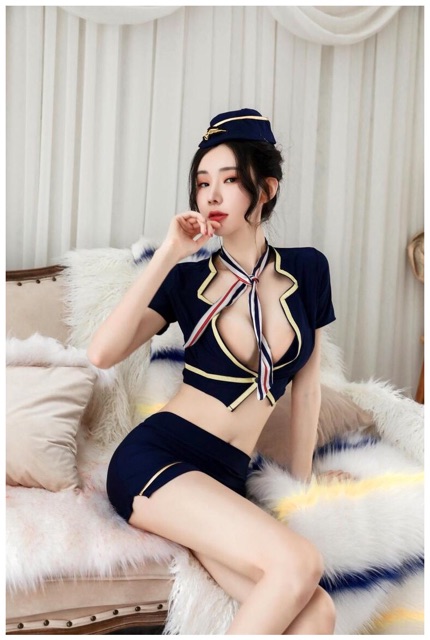 LL1044 Cosplay tiếp viên hàng không gợi cảm
