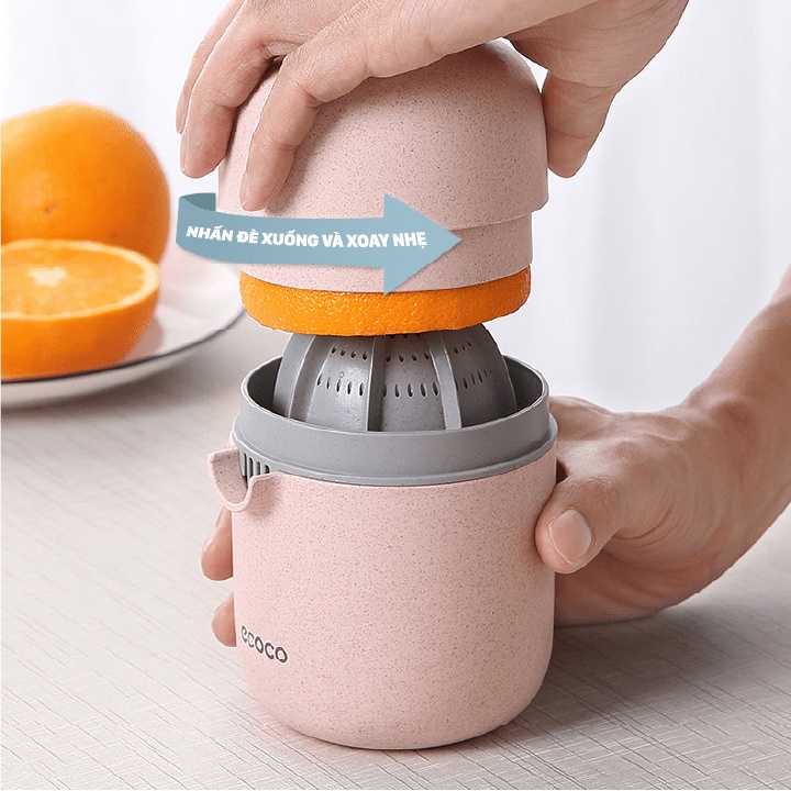 Dụng Cụ Ép Cam Mini 400ml Thủ Công Ecoco, Ép Hoa Quả Cầm Tay Tiện Ích - Bảo Hành 12 Tháng