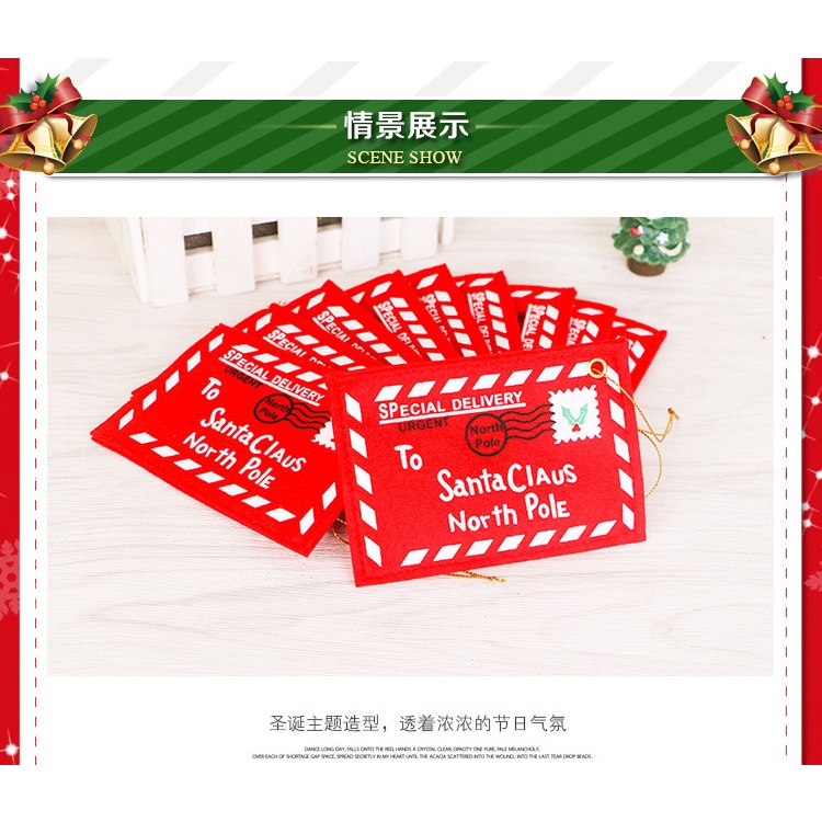 Thiệp Giáng Sinh Bằng Vải Không Dệt Có Thể Đặt Kẹo