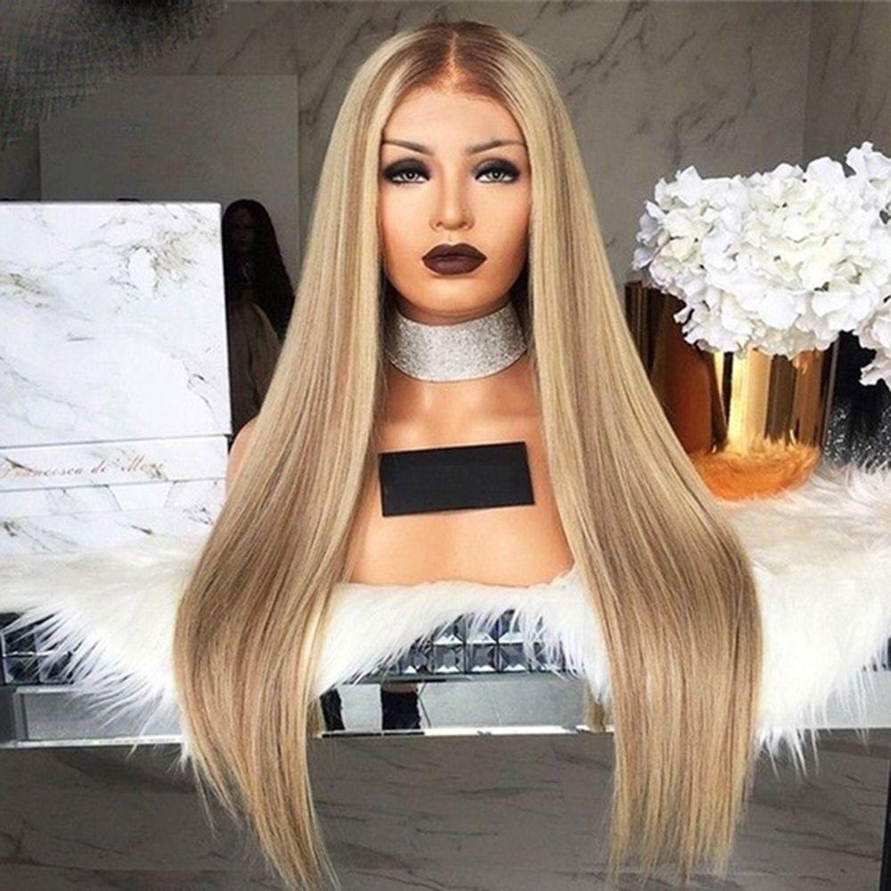 Tóc Giả Màu Nâu Đầy Đủ Của NICKOLAS|Tóc Giả Thẳng Dài Chịu Nhiệt Cao Cho Nữ