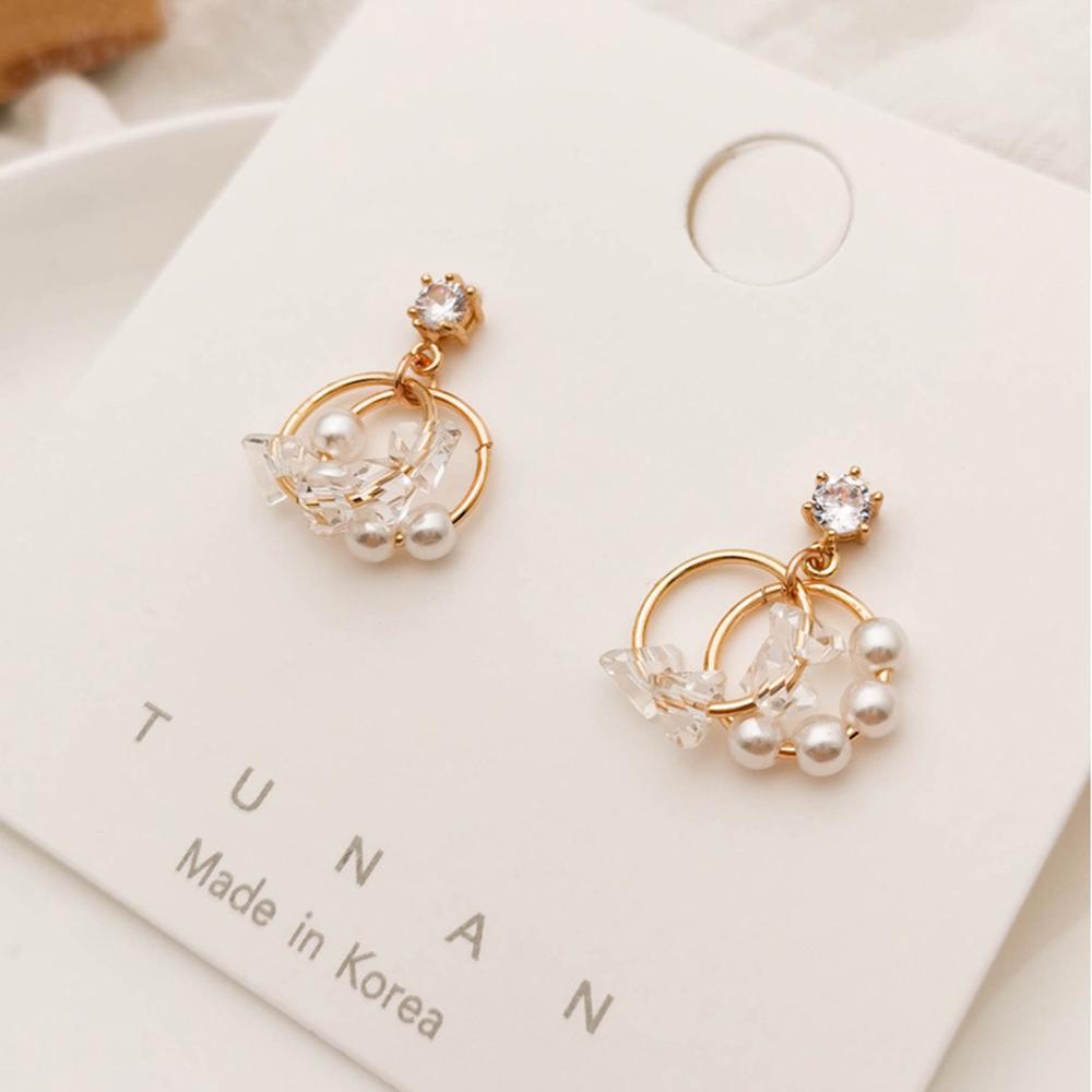 USNOW Bông Tai Ngọc Trai Thời Trang Cho Nữ