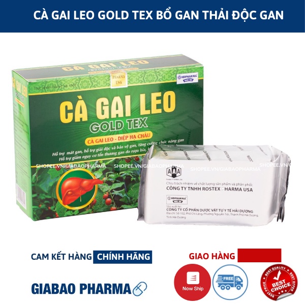 Bổ gan Cà Gai Leo GOLDTEX bảo vệ gan ,giải độc gan , hạ men gan, tăng cường chức năng gan - HỘP 50 viên ( Vỉ )