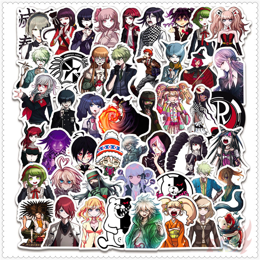 Bộ 50 Miếng Dán Trang Trí Độc Đáo Chất Lượng Cao ❉ Dangan ronpa. Nhãn Dán danganronpa ❉ Tự Làm Thời Trang Không Thấm Nước doodle Decal Dán
