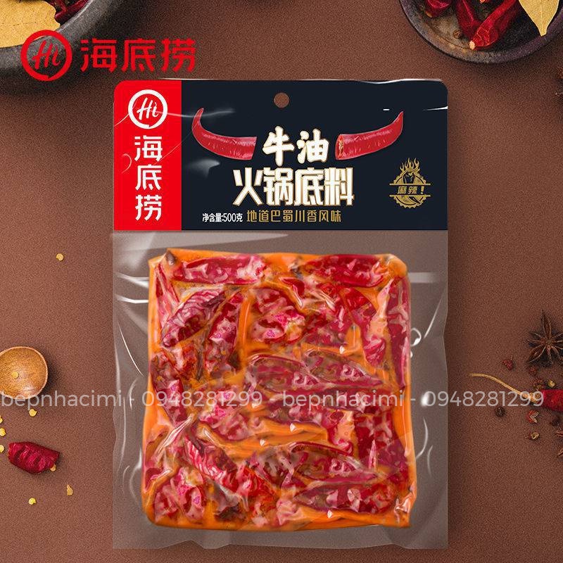 Cốt Lẩu Tứ Xuyên Tê Cay Haidilao 500gr - Gia Vị Lẩu Cay Trùng Khánh - Bếp Nhà CIMI