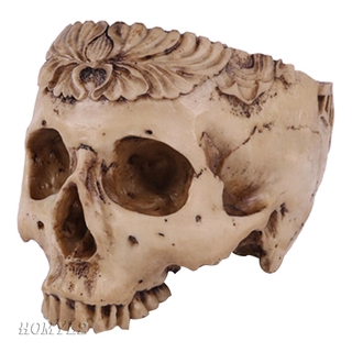 Flower Pot Human Skull Bone Hand Carved Skull Bowl Home Garden Decorations