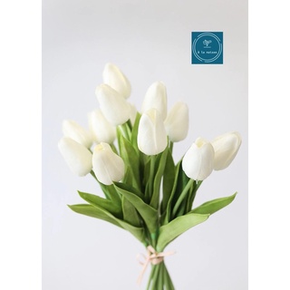 Cành hoa tulip PU 32cm nhập khẩu cao cấp giống thật đến 99%