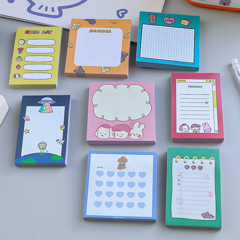 Giấy Ghi Chú Hình Gấu Dễ Thương Cho Học Sinh Note