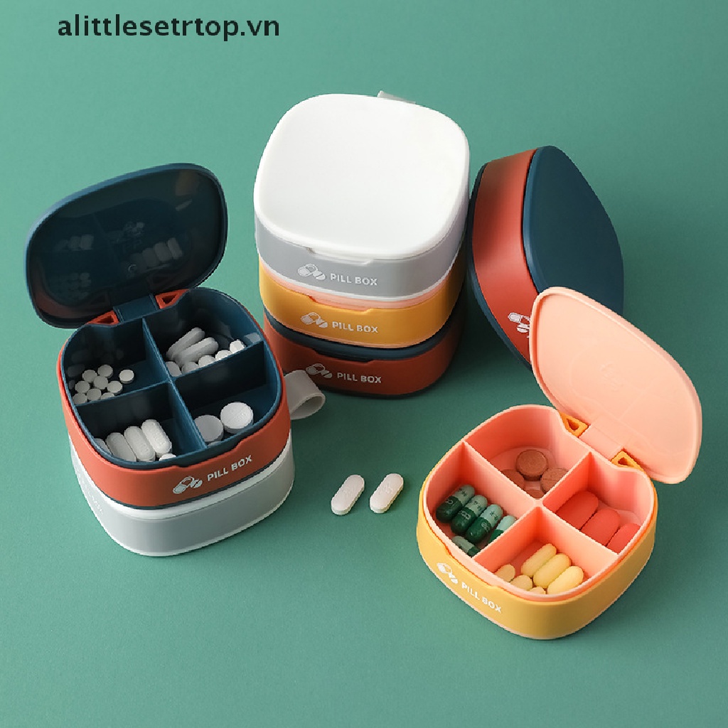 Hộp đựng thuốc bằng silicone chia ngăn tiện dụng