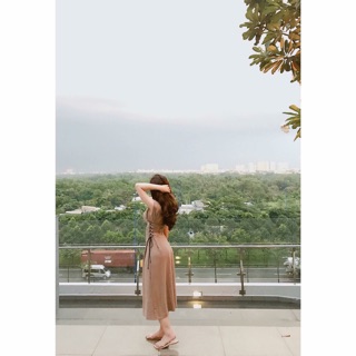 Đầm maxi đan dây eo (có clip ảnh cận vải)