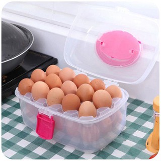 Hộp đựng trứng 2 tầng - Đựng 24 quả rất tiện lợi - Thiết kế chống sốc để ngăn vỡ trứng