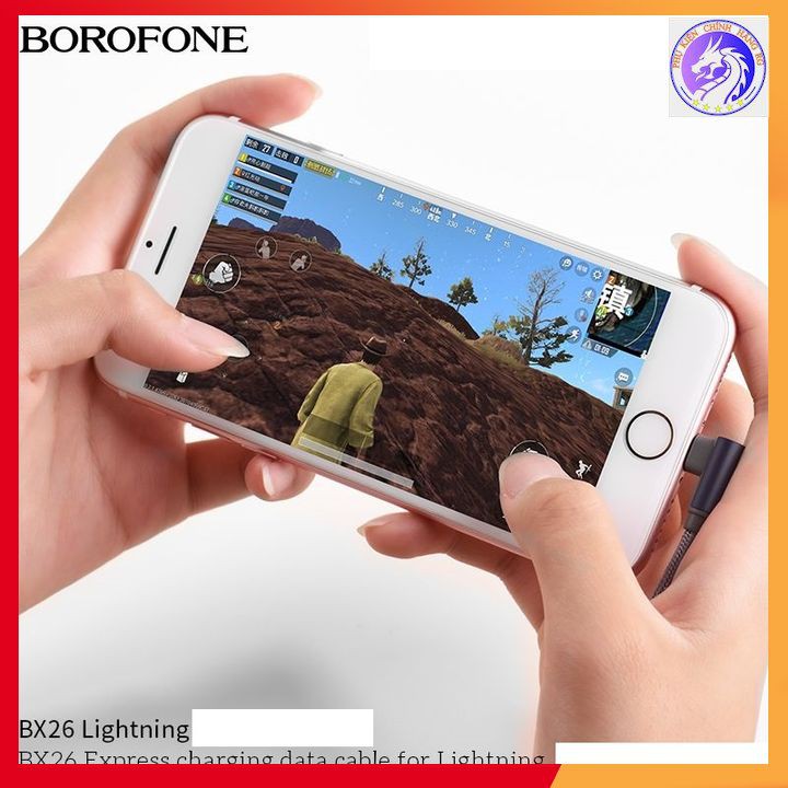 Cáp Sạc Chữ L Cổng Micro-USB / Lightning / Type-C Borofone BX26 Max 2.4A Dành Cho Game Thủ - Bảo Hành 12 Tháng