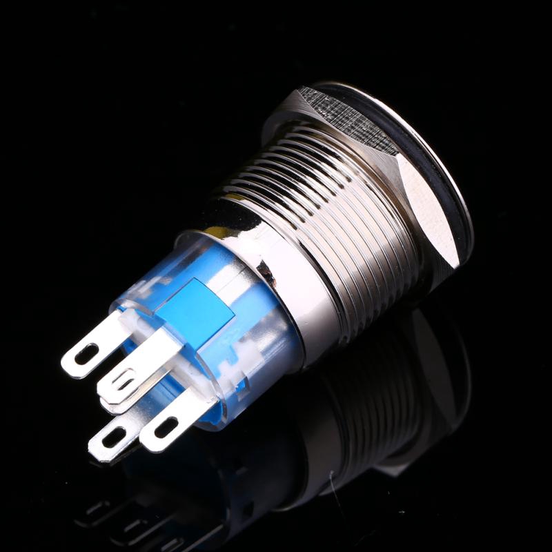 Nút ấn công tác đèn led 19mm 12V dành cho xe hơi