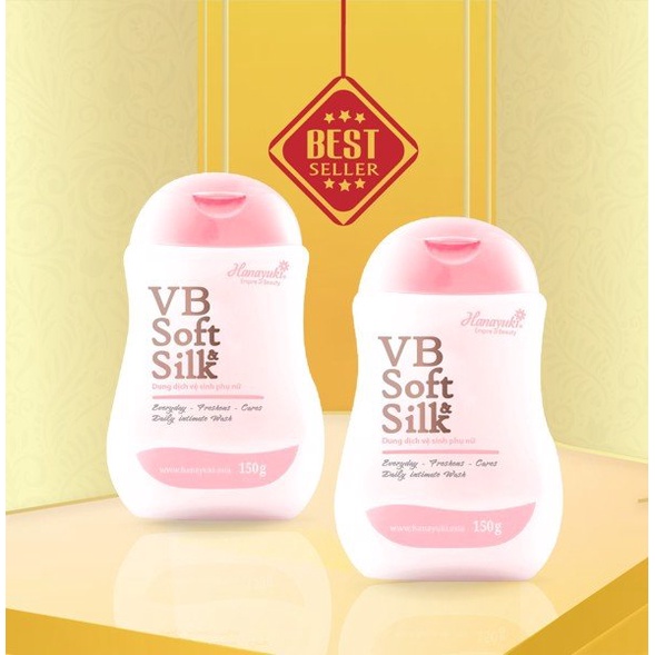 Dung dịch vệ sinh Hanayuki VB Soft &amp; Silk màu hồng 150g