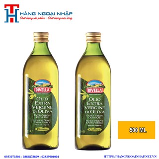 Conbo 2 Dầu Oliu Extra Virgin Divella Chai 500ml