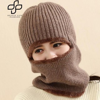 Mũ len dày che mặt và cổ