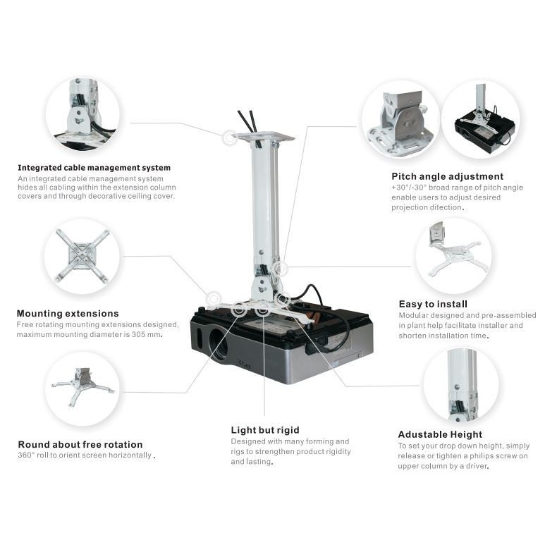 Giá treo máy chiếu NBT817-60 nhập khẩu chính hãng NB