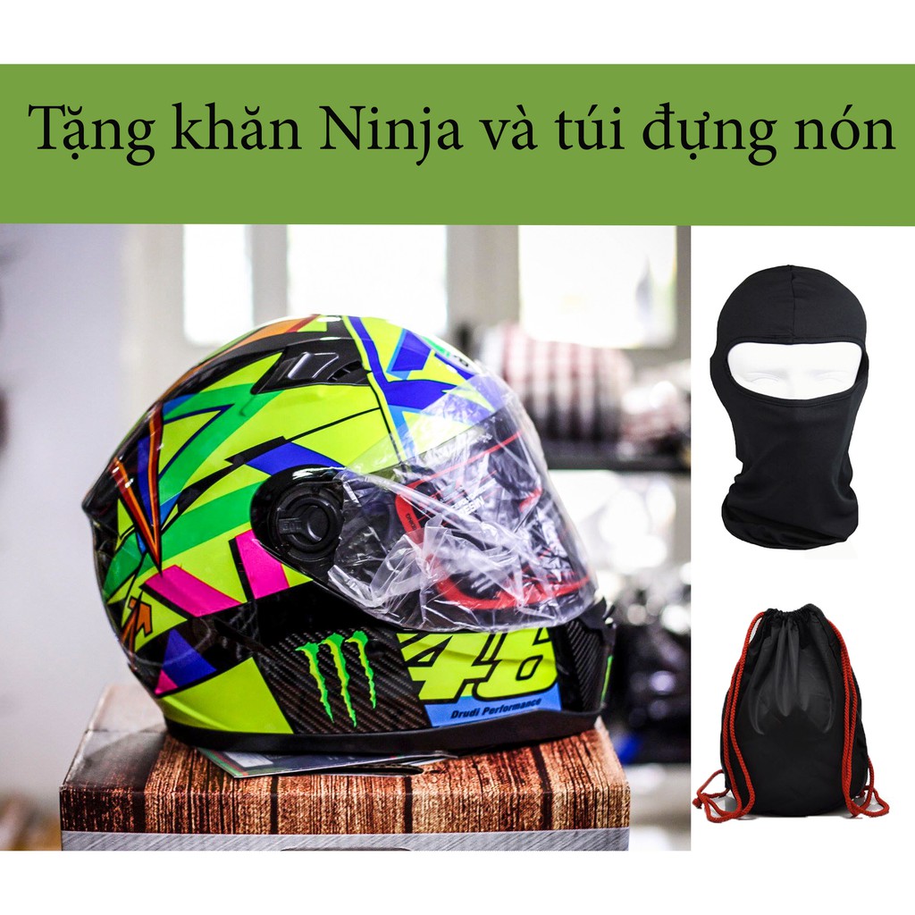 Nón Fullface AGU tem ĐA SẮC