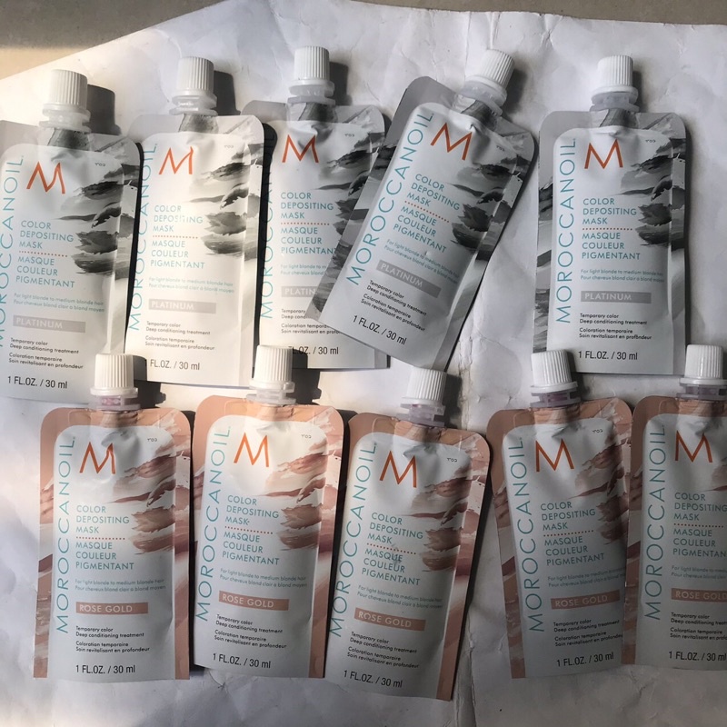 Mặt Nạ Dưỡng Bổ Sung Hạt Màu HỒNG VÀNG ROSE GOLD Moroccanoil Color Depositing Mask