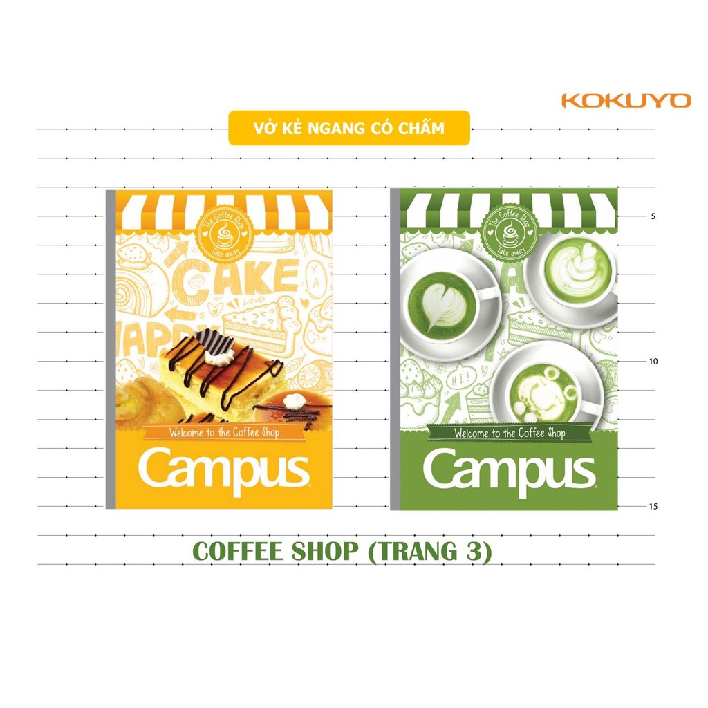 Vở KN Có Chấm Campus Coffee Shop 200 trang - Mua 5 tặng 1