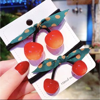 Set 2 cột tóc trái cherry