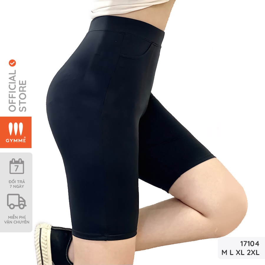Quần biker nữ Gymme thun 4 chiều, đồ tập gym nữ short cạp cao chất lượng - 17109