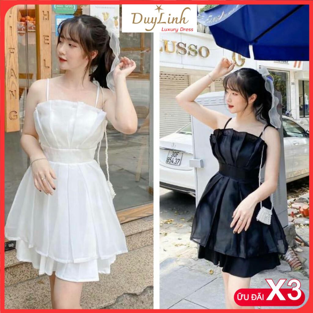 Đầm dạo phố 2 dây xếp bèo ngực nhẹ nhàng, dễ thương - Yuri Dress