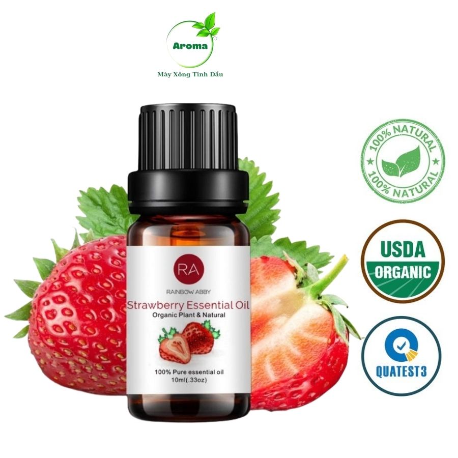 Tinh dầu Dâu Tây Strawberry Nature Life, xuất sứ thiên nhiên không pha tạp chất, có giấy kiểm định COA