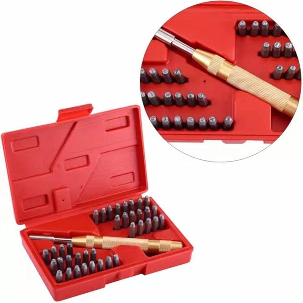 Btlimer Con Dấu Khắc Chữ Cái &amp; Số Bằng Da Đánh Dấu
