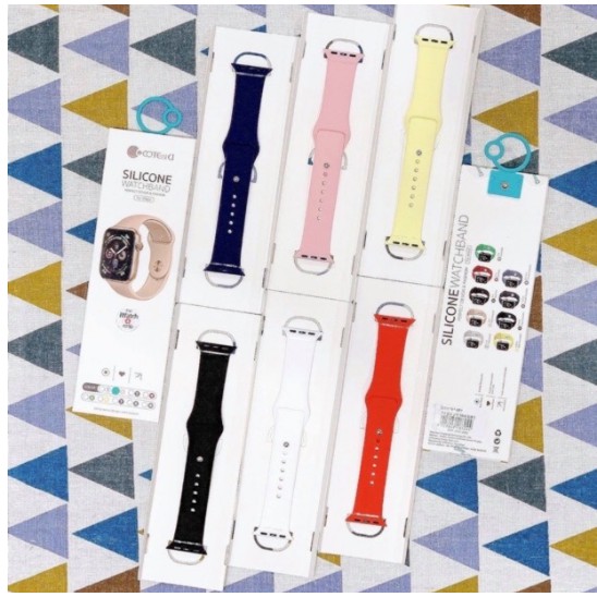 Dây đeo Apple Watch series 1/2/3/4/5 silicone chính hãng COTEetCI Tặng PPF dán mặt apple watch