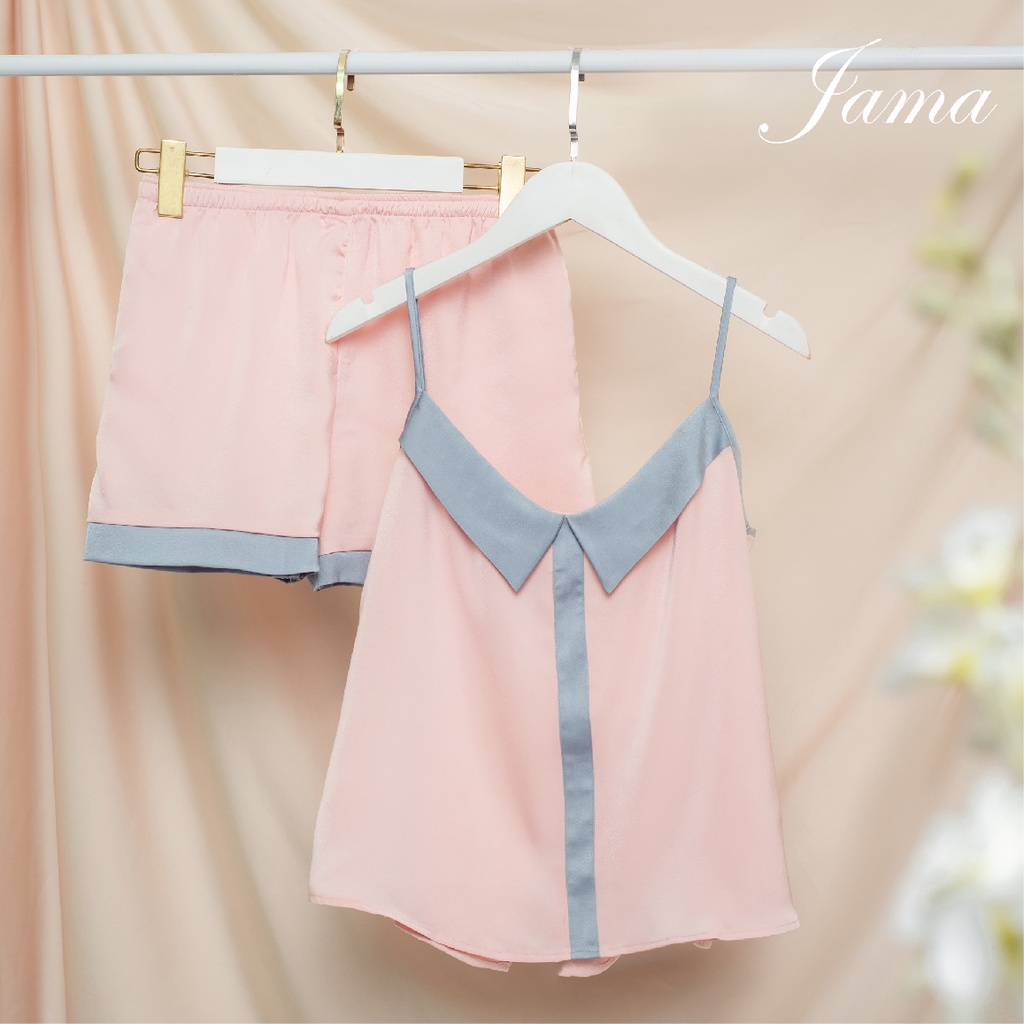 Bộ Đồ Ngủ Hai Dây Hồng Xanh Jamalala BDN17