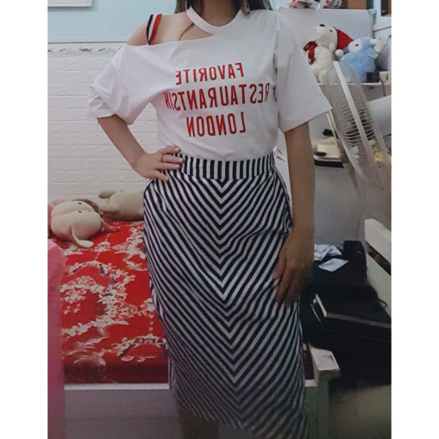 Set váy dài kèm áo dưới 50kg