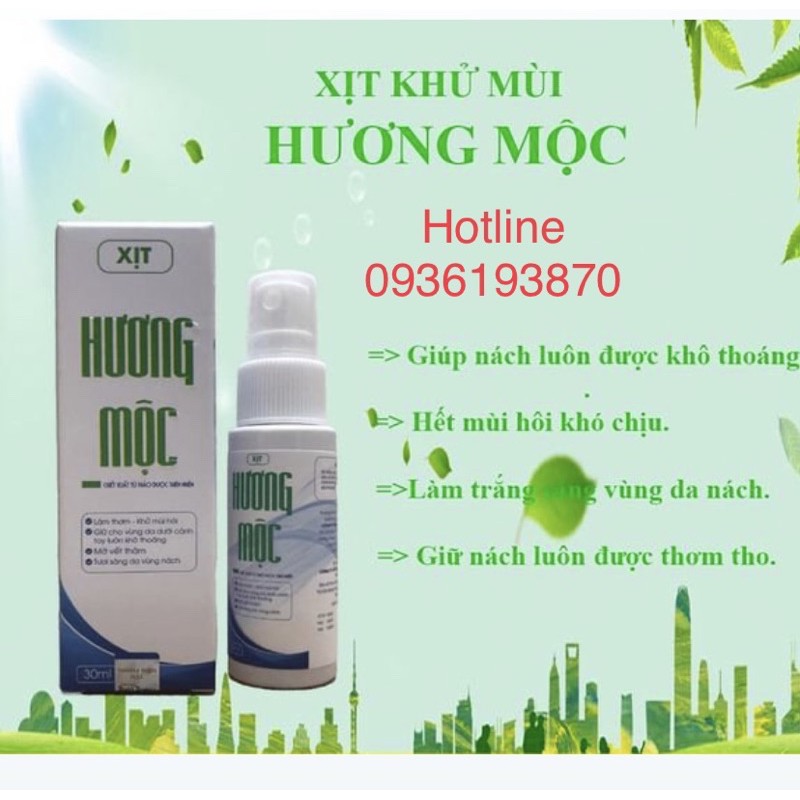 HƯƠNG MỘC 👍 [CHÍNH HÃNG] ❤️ KHỬ MÙI HÔI NÁCH HƯƠNG MỘC